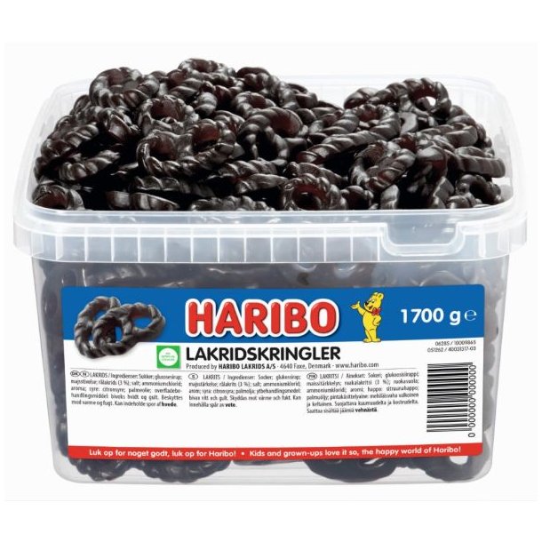 Haribo Lakridskringler 1,7 kg. 