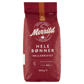 Merrild 103 - 500 g. hele kaffebnner