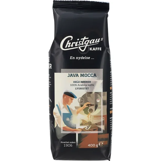 Christgau Java Mocca 400 g. hele kaffebnner