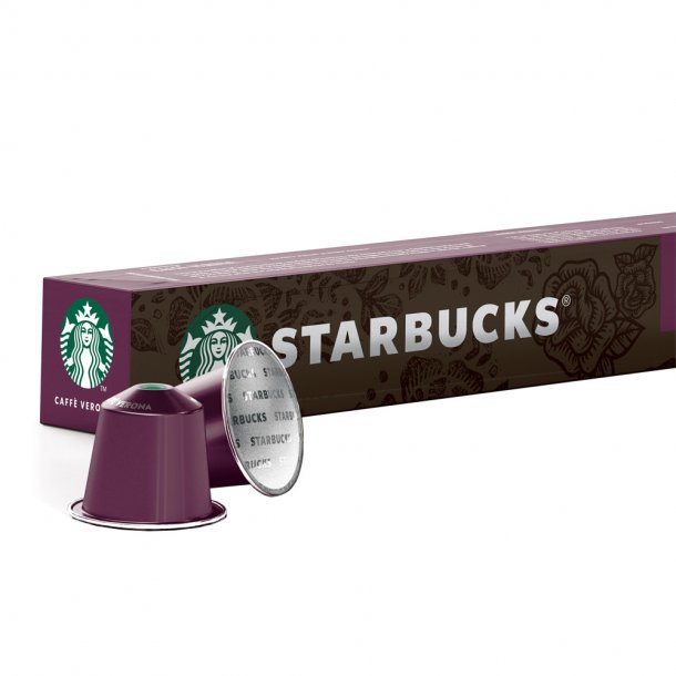 STARBUCKS mrkristet CAFF VERONA, rr med 10 kaffekapsler,