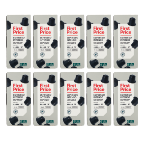 10 Pk. First Price Espresso Intenso aluminiumskapsler til Nespresso (100 kapsler) 