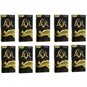 10 pakker L'OR GUATEMALA = 100 kapsler til Nespresso 