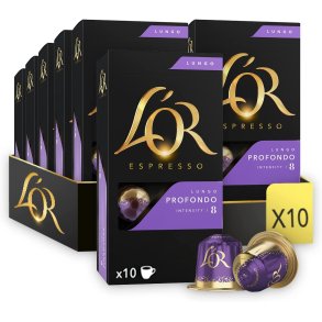 10 pakker L'OR Profondo - 100 kapsler til Nespresso