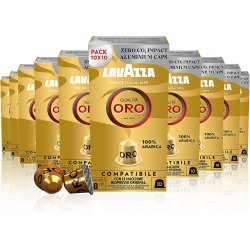 10 x pakker Lavazza Qualit Oro kapsler til Nespresso (100 kapsler)