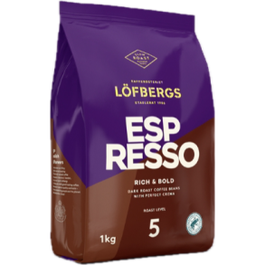L�fbergs hele b�nner Espresso 1kg.  