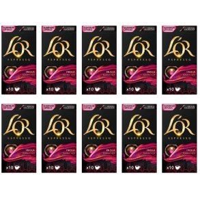 10 Pakker L'OR India til Nespresso (100 kapsler)