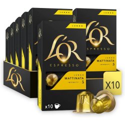 10 pakker L'OR Mattinata - 100 kapsler til Nespresso