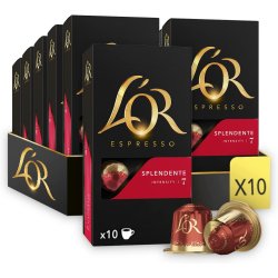 10 pakker L'OR Splendente - 100 kapsler til Nespresso