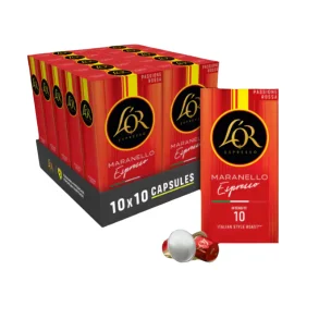 10 Pakker L'OR Maranello kapsler til Nespresso (100 kapsler) 