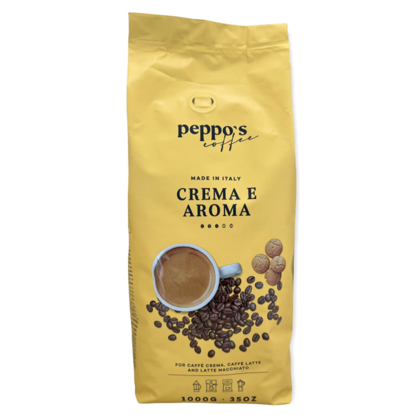 Peppos Coffee  Crema e Aroma  Italiensk kaffe  1kg kaffebnner