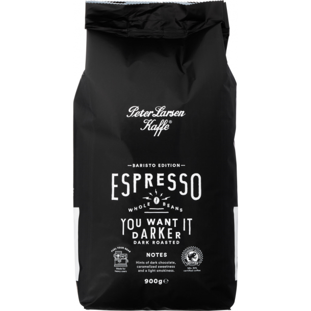 Peter Larsen Baristo Edition - Espresso 900g. Hele bnner