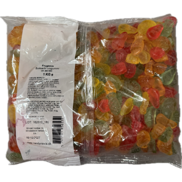 Sukkerfri Frugtmix 1,0 kg.