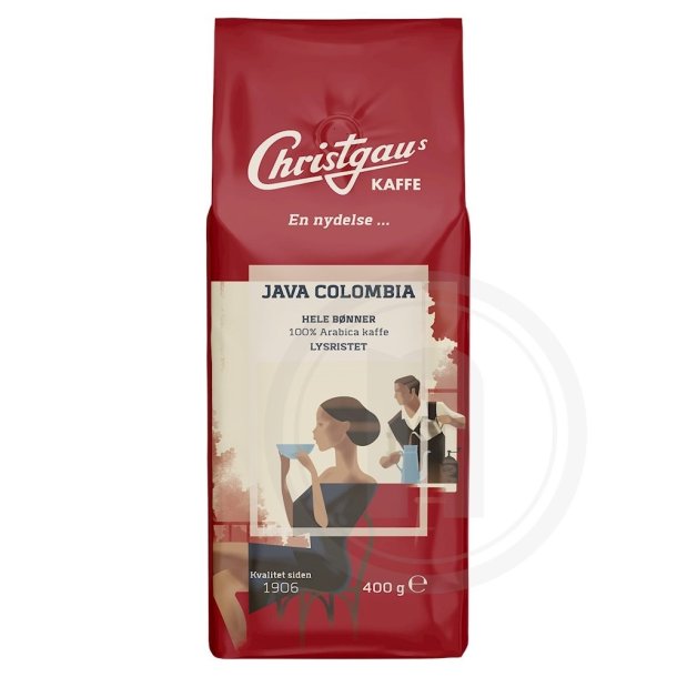 Christgau Java Colombia 400 g. hele kaffebnner
