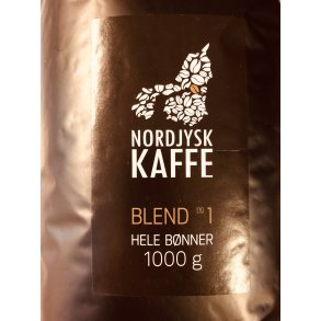 Nordjysk Kaffe hele bnner 1000 gr 
