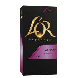 10 pakker L'OR OR ROSE - 100 kapsler til Nespresso