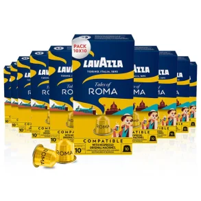 10 x pakker Lavazza ROMA til Nespresso� MHT 30-05-2026 (100 kapsler)